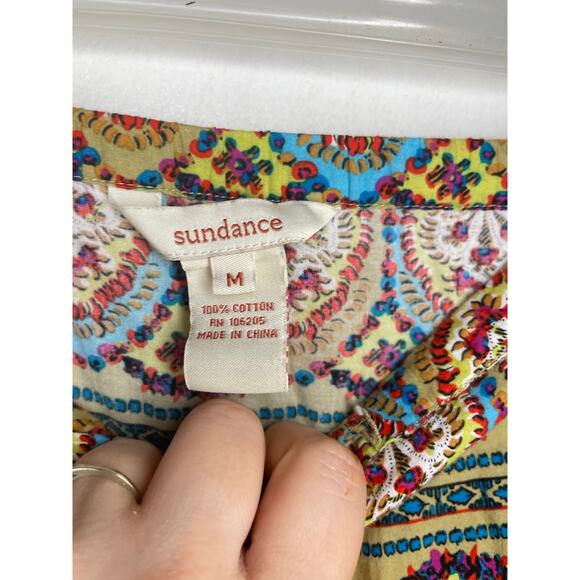 Sundance-style tiered maxi skirt with a bohemian paisley pattern - Picture 4 of 4